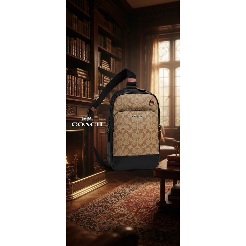 Coach Men's Graham Colorblock Signature Canvas Bag
